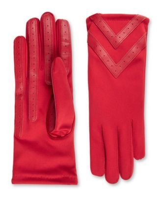 Women's Spandex Touchscreen Gloves with Chevron Detail