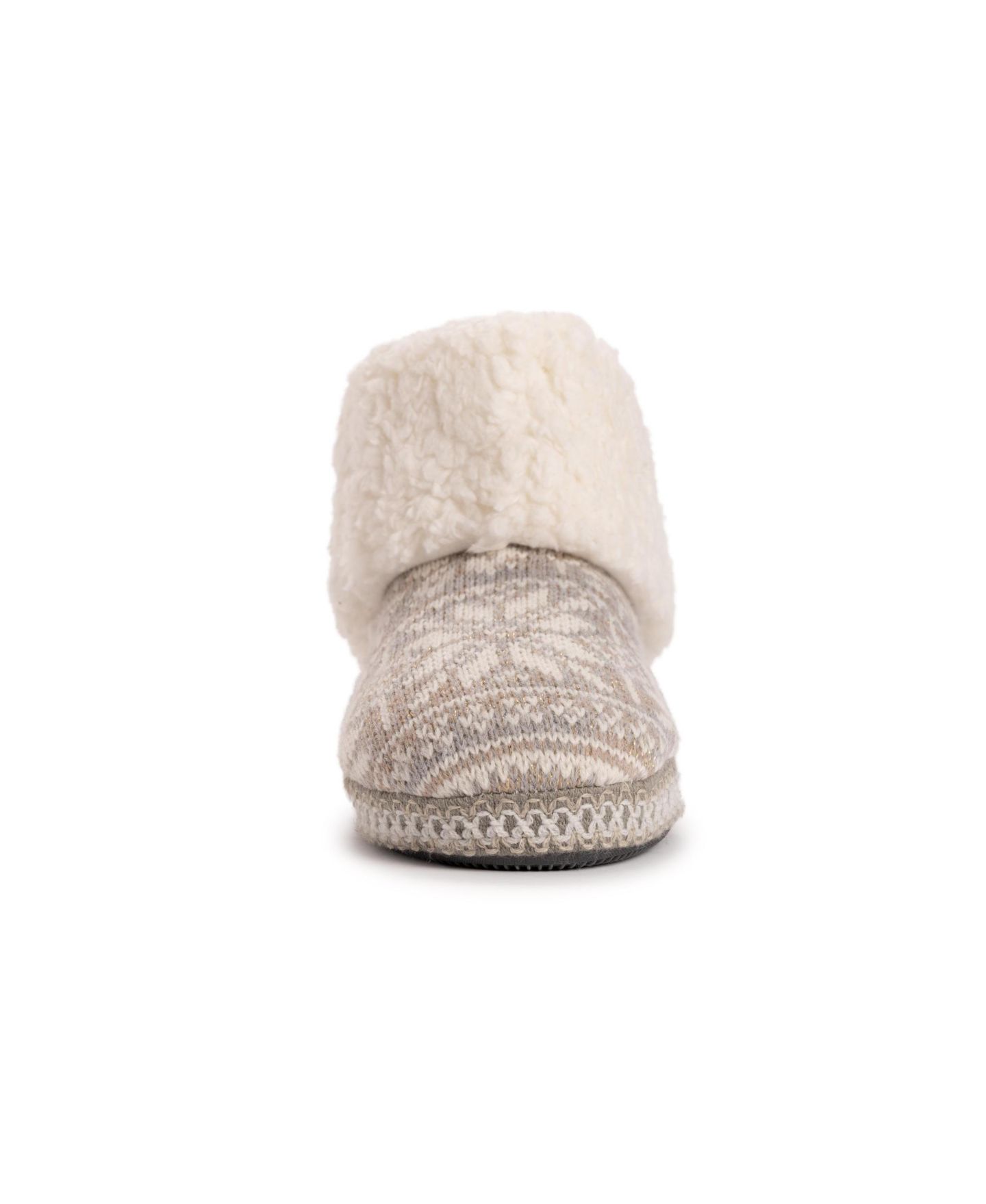 Женские тапочки MUK LUKS Melinda Cuff Boot Faux-Fur, цвет: Серый — фото 4