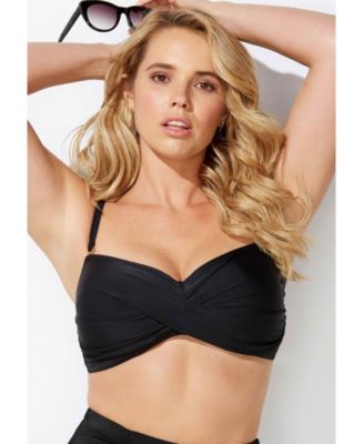 Women's Valentine Ruched Bandeau Bikini Top