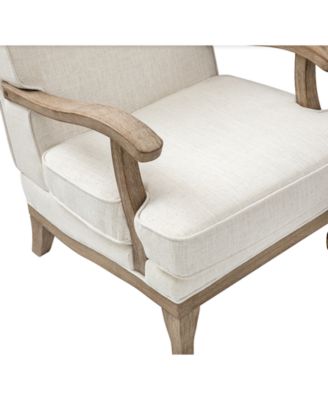 Rinaldo Wooden Upholstered Armchair with Wooden Legs