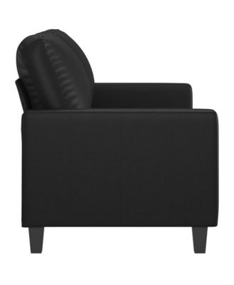 2-Seater Sofa Black 47.2" Faux Leather