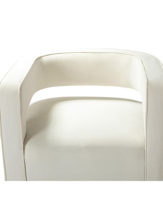 Carisa Contemporary Swivel 29.5" W Barrel Chair with Metal Base