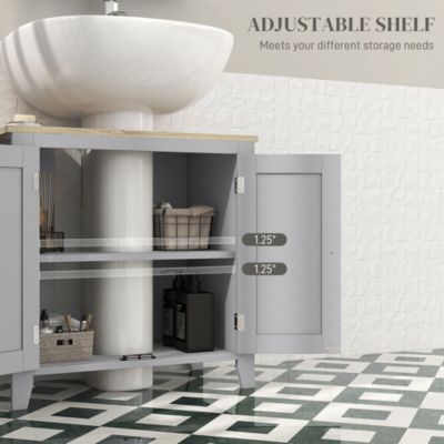 Pedestal Sink Cabinet, Bathroom Vanity Cabinet with U-Shape