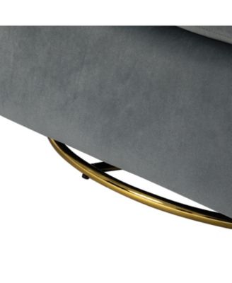Swivel Accent Chair with Gold Metal Base for Living Room Nursery