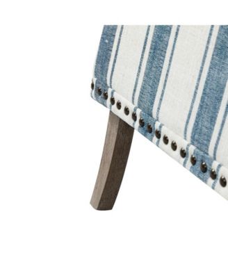 Arching Armchair with Solid Wood Legs and Nailhead Trim