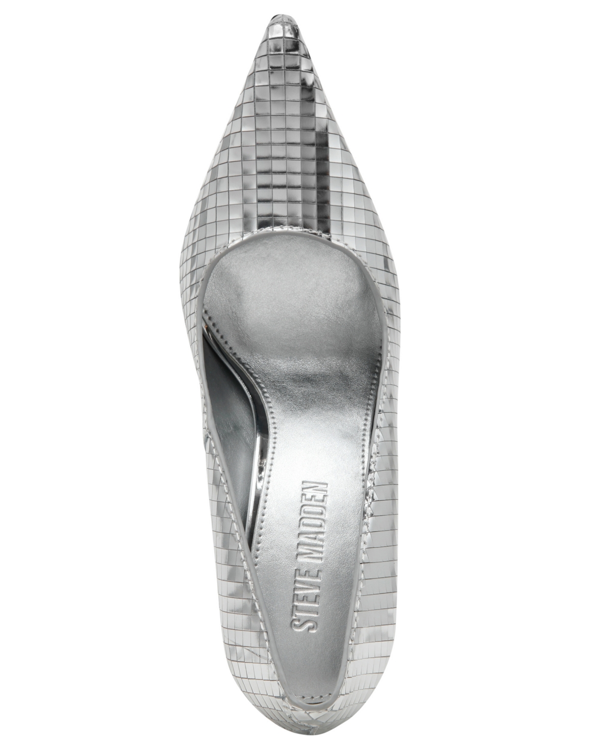 Steve Madden Noir Pointed Toe Pump In Silver