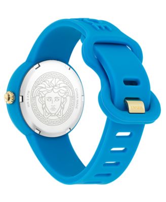 Kids Medusa Pop Blue Silicone Strap Watch 32mm