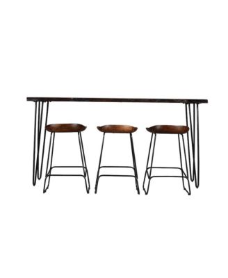 Nature's Edge Solid Acacia Four Piece 72" Counter Height Dining Set