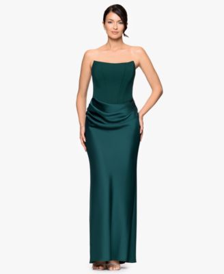 Petite Strapless Long Gown