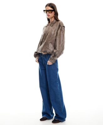 Women's Kenny Oxford Collared Bomber Jacket