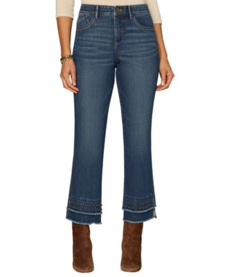 Petite AB Solution Kick Flare Mid Rise Jeans