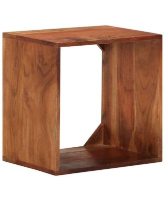 Wall Shelf 15.7"x11.8"x15.7" Solid Acacia Wood