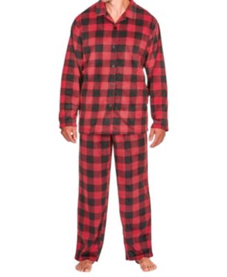 Men's Notch Collar Fleece Pajama Set