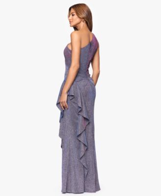 Women's One-Shoulder Glitter Long Dress