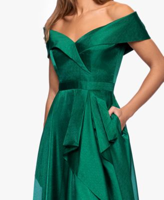 Women's Sweetheart Neck Off-The-Shoulder Ruffle Long Dress