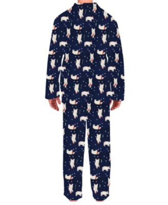 Men's Notch Collar Fleece Pajama Set