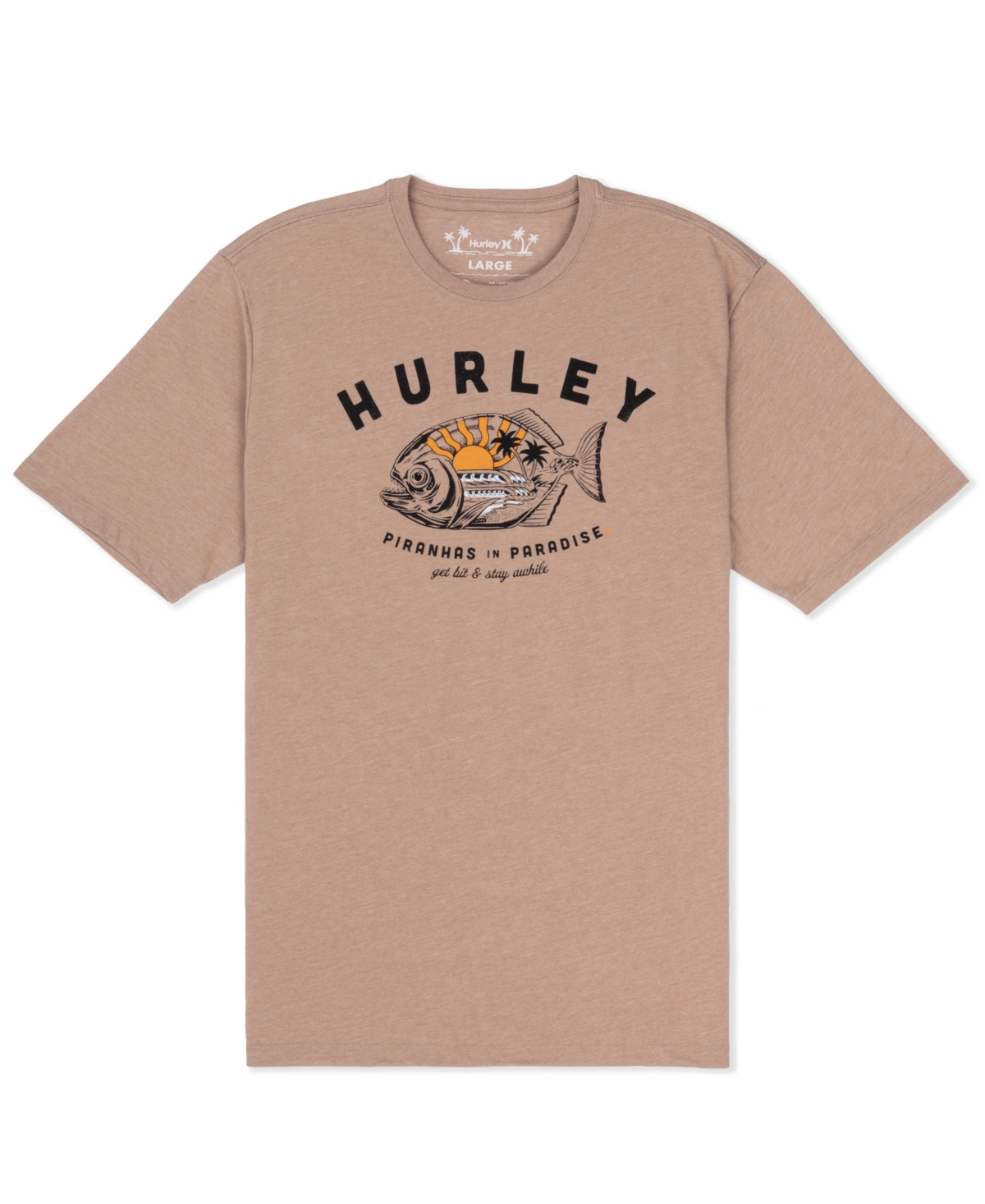 Hurley Men's Piranhas Short-Sleeve Crewneck T-Shirt