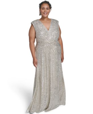 plus size sequin bridesmaid dresses Eliza J V-Neck Dress Featuring a flattering round Print Dresses Collection:Mariner Blooms - Indigo overweight plus size bridesmaid dresses Civoux Women's Summer Fashion
