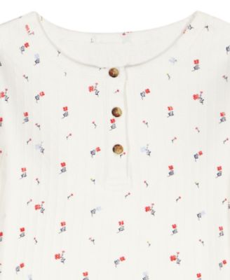 Girls' 7-16 Long-Sleeve Henley Top