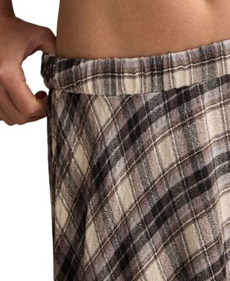 Women's Tiered Plaid Maxi Skirt