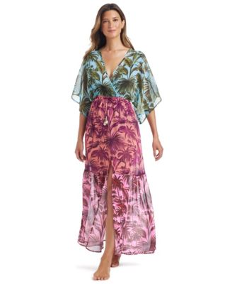 Bleu by Rod Beattie - Women's Lotus Printed Cover-Up Dress