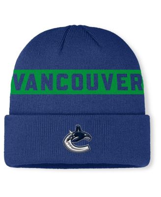 Men's Blue Vancouver Canucks Authentic Pro Rink Cuffed Knit Hat