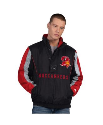 Men's Black Tampa Bay Buccaneers Thursday Night Gridiron Vintage Logo Half-Zip Jacket