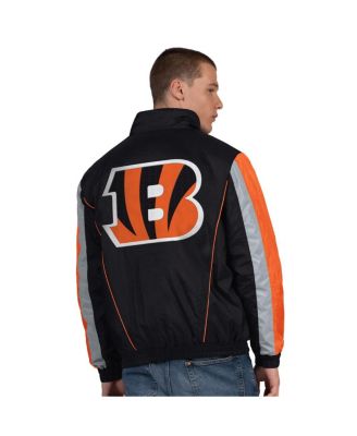 Men's Black Cincinnati Bengals Thursday Night Gridiron Half-Zip Jacket