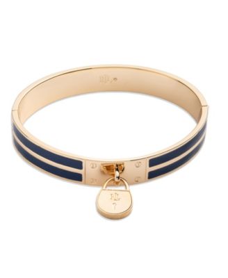Lauren Ralph Lauren - Gold-Tone Padlock Bangle Bracelet