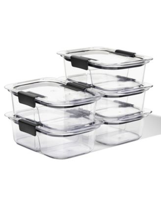 Brilliance 2.85-Cup Meal Prep 2-Compartment Food Storage Containers, 5-Pack