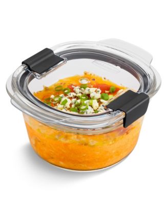 Brilliance 1.7-Cup Glass Round Leak Proof Food Storage Container