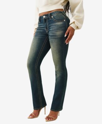 Women's Billie Mid Rise Straight Big T Jeans