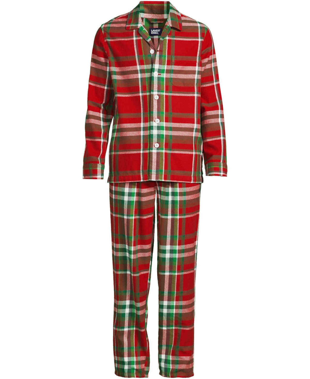 Lands' End Men's Flannel Pajama Set