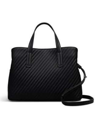 Dukes Place Diagonal Quilted Small Zip Top Grab Bag