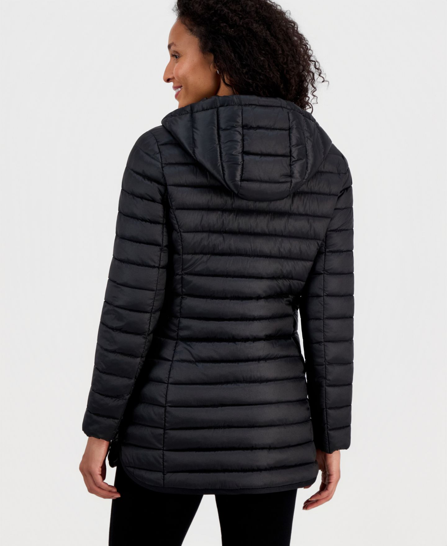 Женская куртка MICHAEL Michael Kors Packable Hooded Puffer, цвет: Чёрный — фото 2