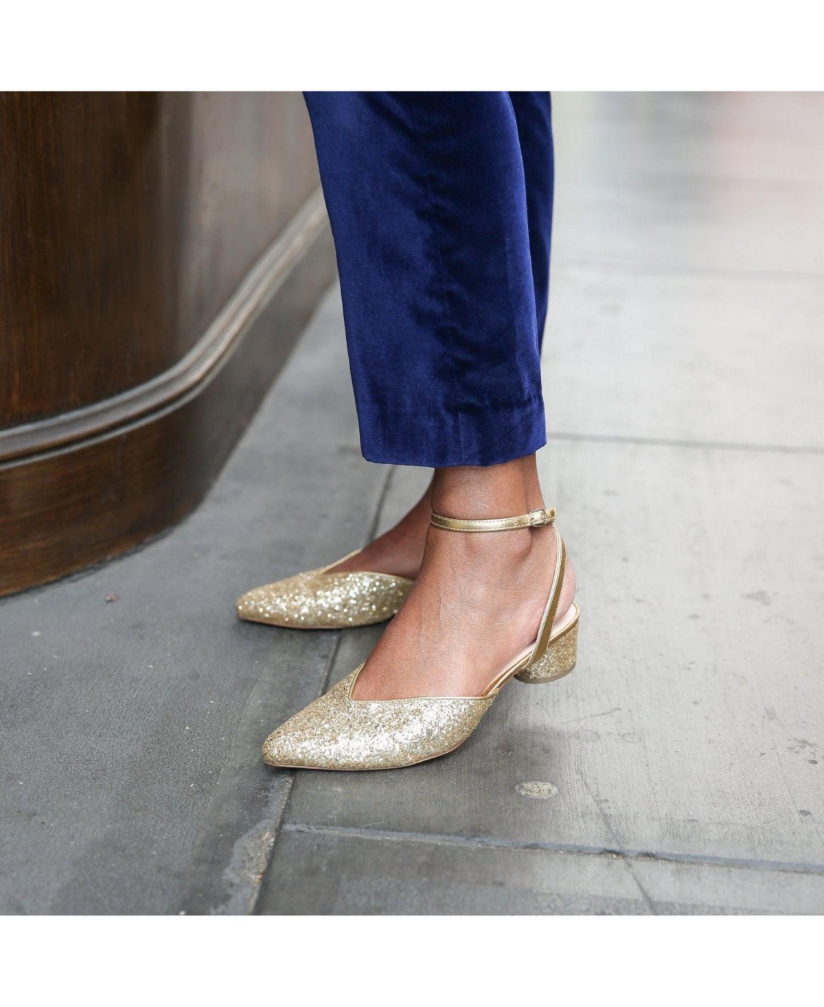 Alterre Women's Gatsby Glitter Marilyn Customizable V Slide