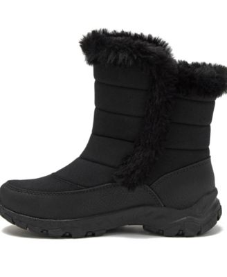 Kids Expedition Faux Fur Waterproof Puffer Snow Boots