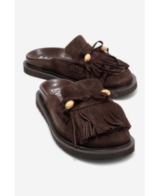 Women Carol Tassel Leather Mule