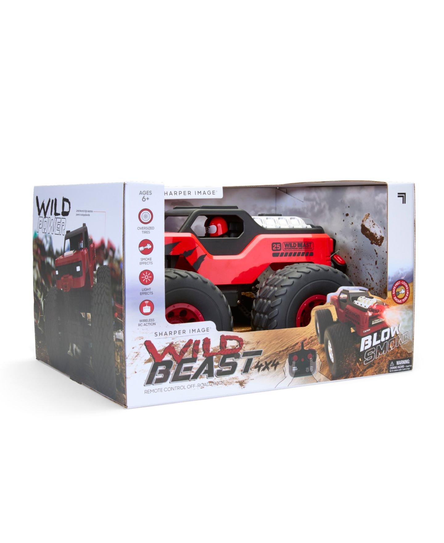 Детская игрушка Sharper Image Wild Beast Remote Control Off-Road Truck, цвет: Чёрный / Красный — фото 6