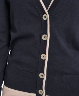 Women's V-Neck Long-Sleeve Cardigan Set