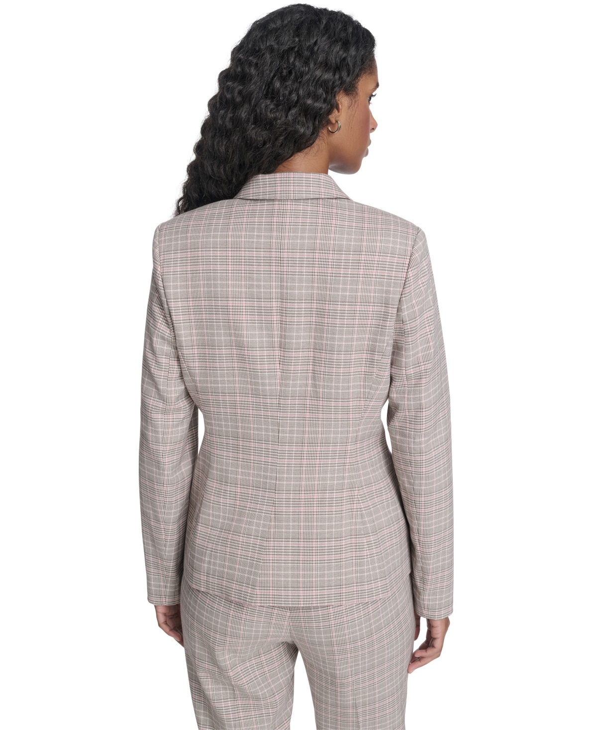 Tommy Hilfiger Women's Plaid One Button Blazer Jacket