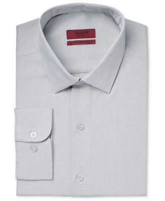 Alfani - Men's Fitted Performance Zig-Zag Pattern Dress Shirt