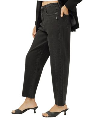 Women's High Rise Slim Barrel Leg Jeans