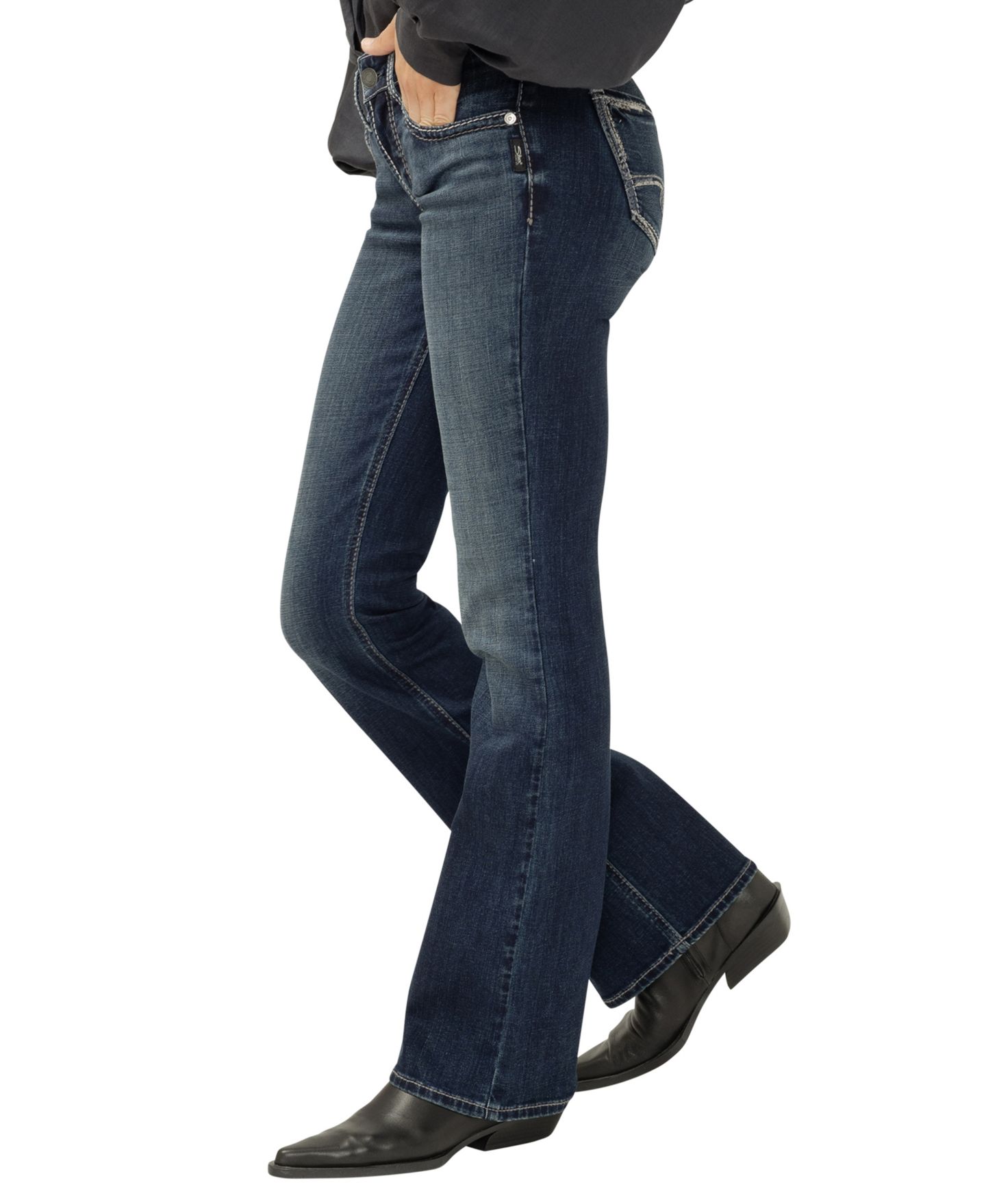 Женские джинсы Silver Jeans Co. Britt Low Rise Curvy Fit Bootcut, цвет: Oxford — фото 2
