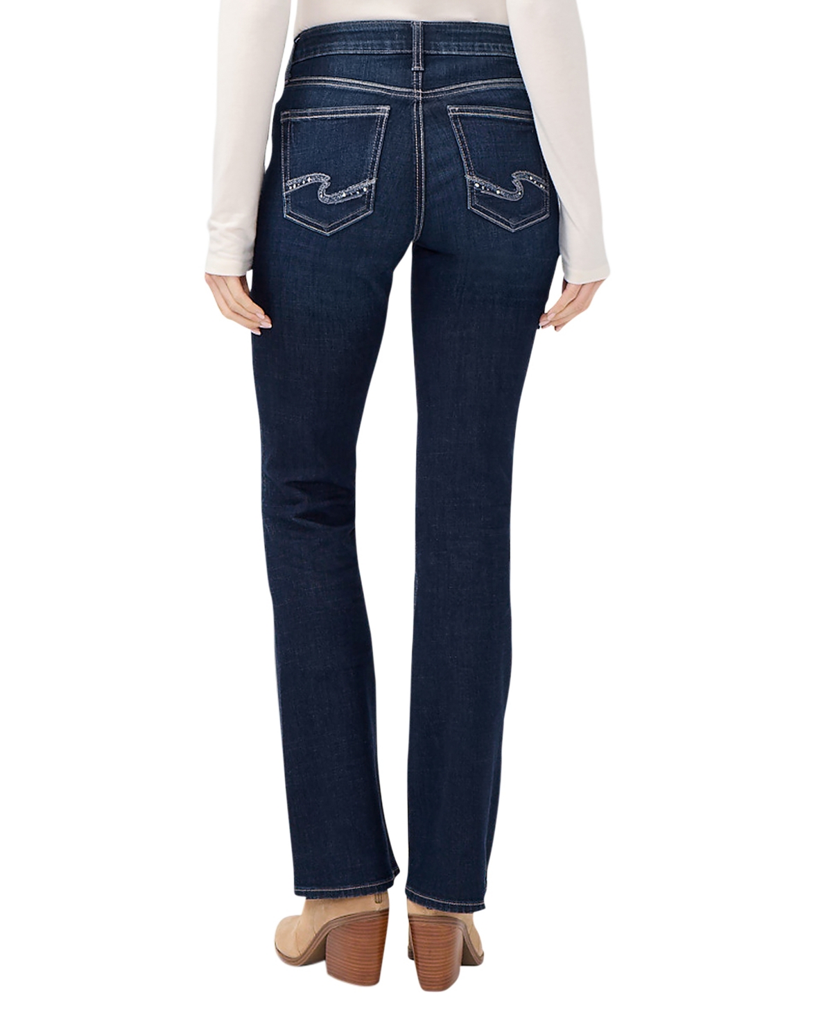 Silver Jeans Co. Women's Suki Mid Rise Curvy Fit Bootcut
