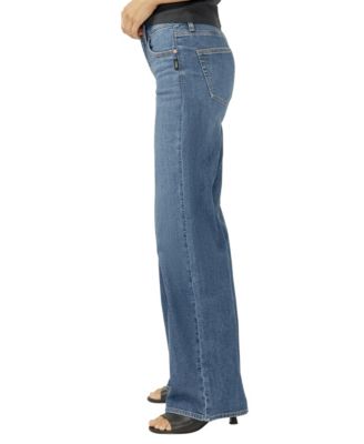 Women's Suki Mid Rise Curvy Fit Wide Leg Jeans