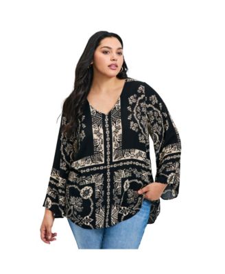 Women's Maddison Scarf Print Top