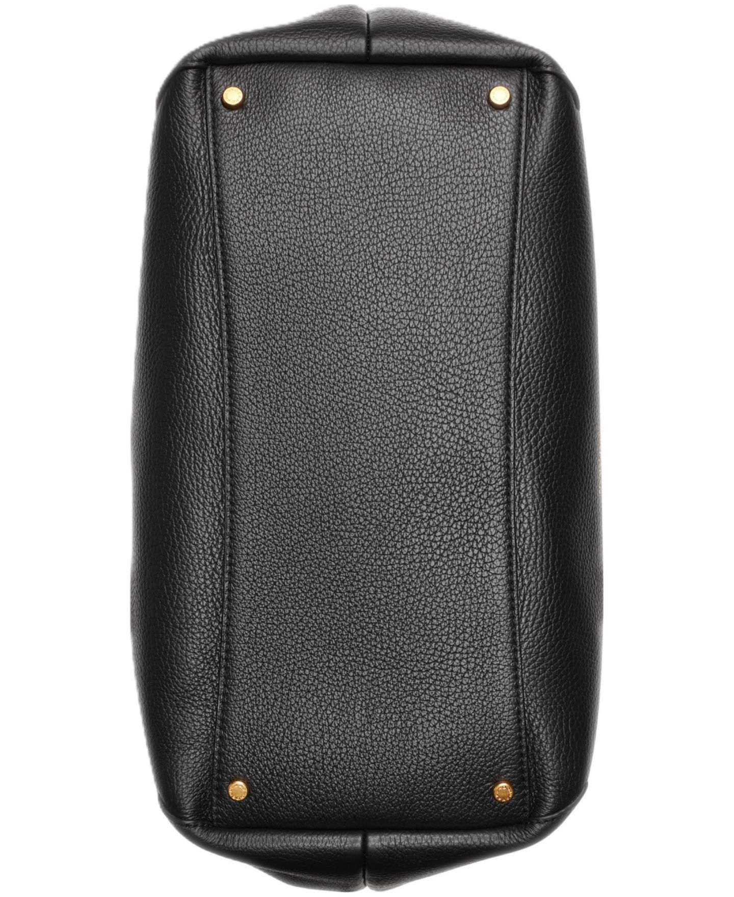 Женская сумка Donna Karan New York Glenwood Leather Tassel Detail Large Shoulder Handbag, цвет: Чёрный / Золотой — фото 5