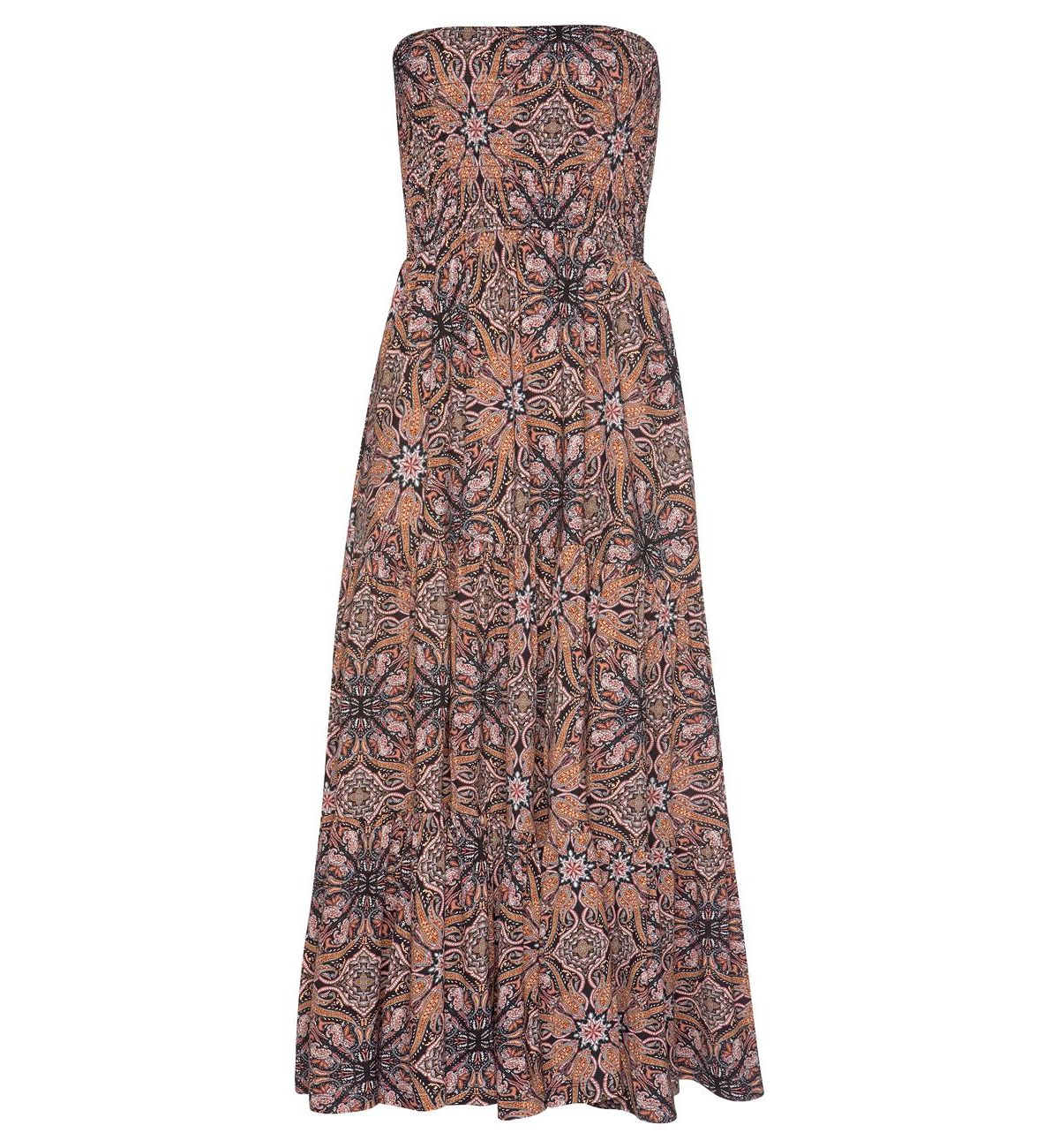 Lascana Women's Smocked Convertible Maxi Dress