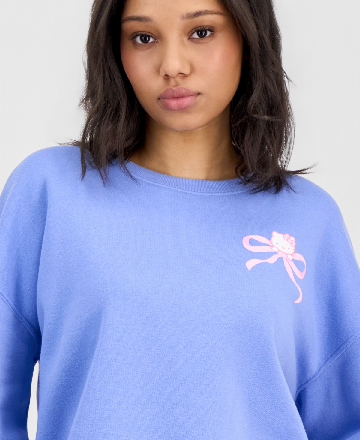 Grayson Threads, The Label Juniors' Hello Kitty Bow Fleece Sweatshirt